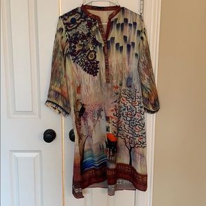 Pakistani Indian shirt with embroidery. shirt / kurta / kameez.